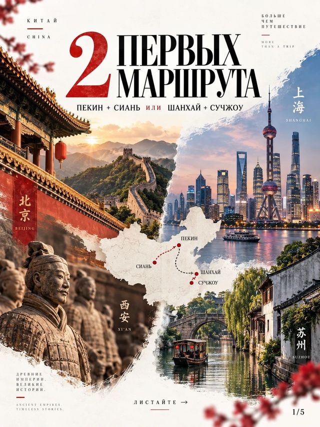 🇨🇳 Пекин + Сиань или Шанхай + Сучжоу: два понятных первых маршрута по Китаю 