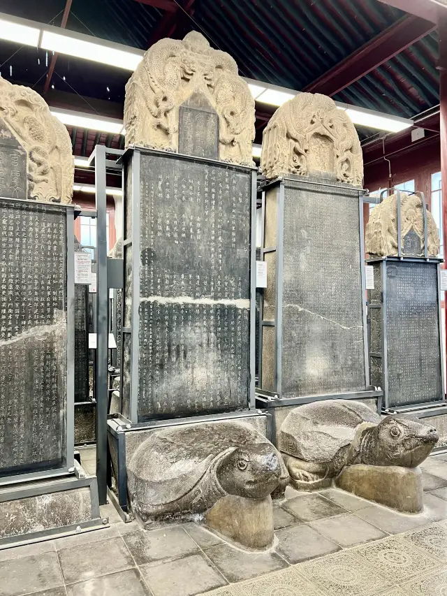 巨大な石碑と石像を収集・展示している西安碑林博物馆