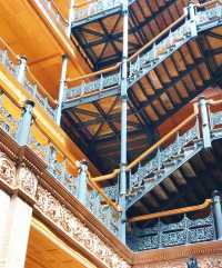 Vintage-style Bradbury Building in Los Angeles.