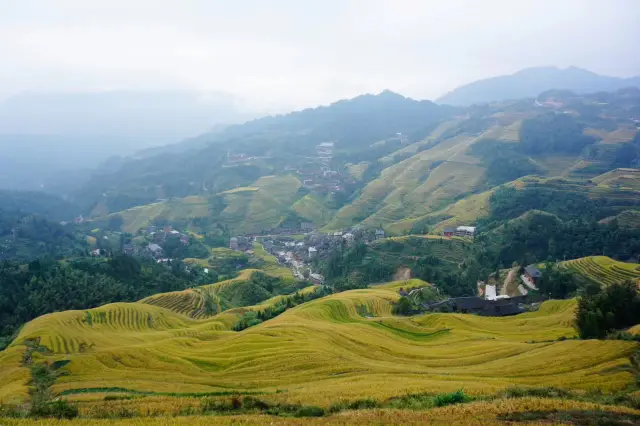 這裡有廣闊的視野,適合觀看日出,可以俯瞰整個梯田
