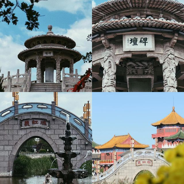 翰園碑林位於開封市龍亭湖風景區，清明上河園旁邊，融山水藝術景觀和古典園林建築藝術為一體，集古今中外詩詞、書畫、碑刻藝術之大成，一定要去!!!