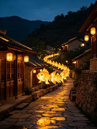 Hongye Shiyan | Summer national style fish lantern night, an atmospheric night tour legend