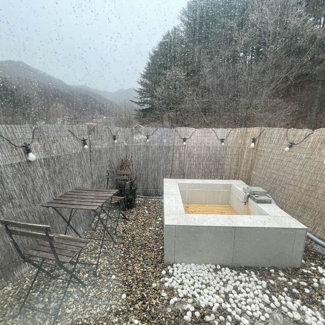눈내리는날의따뜻한 양평 감성숙소