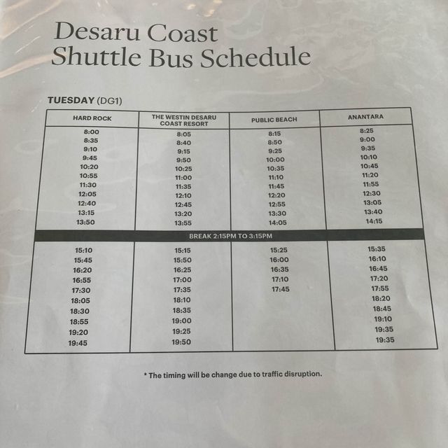 How to get around Desaru beachfront area?