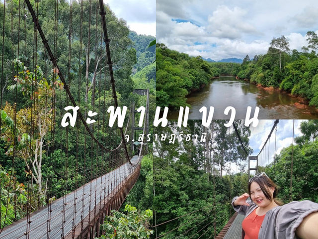 สะพานแขวน แลนด์มาร์คน่าไปในจ.สุราษฎร์ธานี✨
