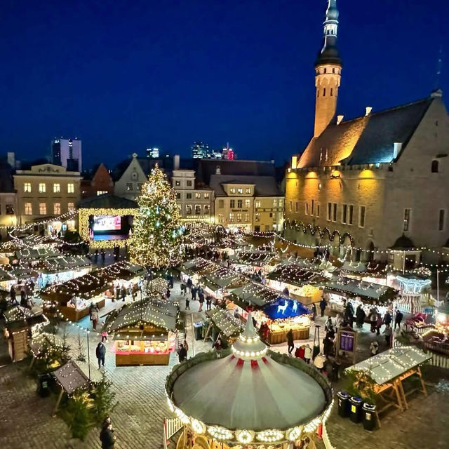 Magical Christmas Market Tallinn , Estonia 