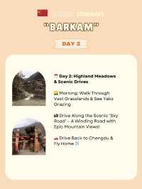 Barkam itinerary 