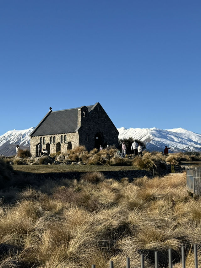 Tekapo - Lake, Dog statue & Church 