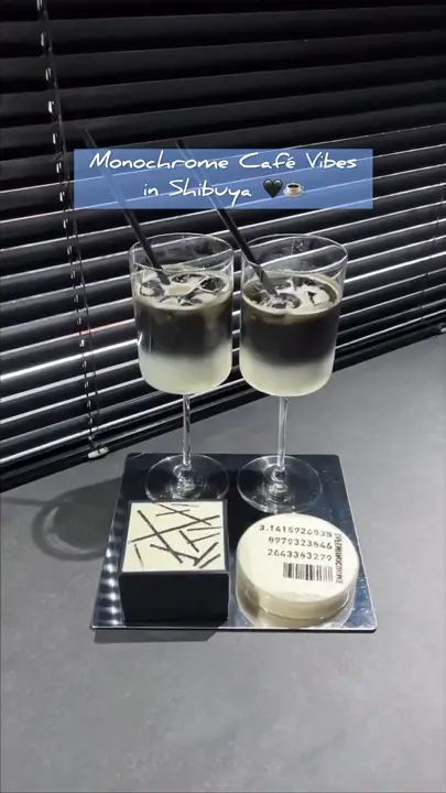 Monochrome Café Vibes in Shibuya 🖤☕