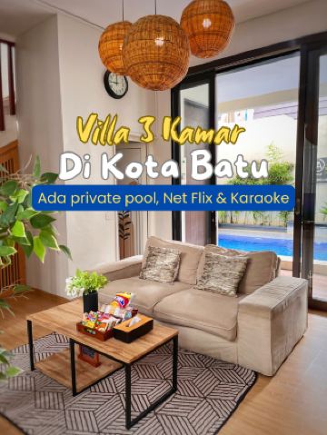 Villa with 3 bedrooms and complete facilities in Batu City