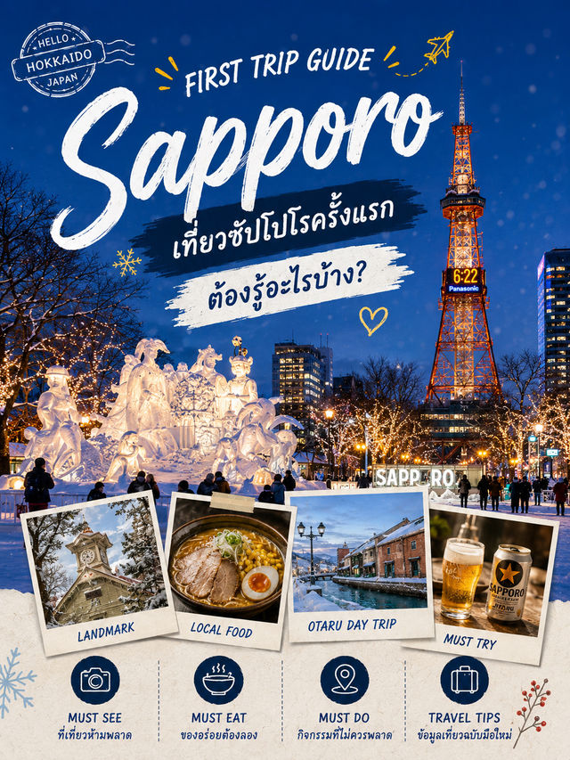 🇯🇵 Sapporo First Trip Guide ✈️เที่ยวซัปโปโรครั้งแรก เมืองแห่งหิมะ เบียร์ และธรรมชาติที่เที่ยวได้