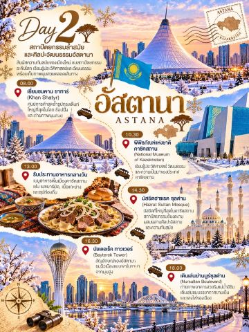 カザフスタンの未来都市アスタナ。最先端の建築美と中央アジア文化が