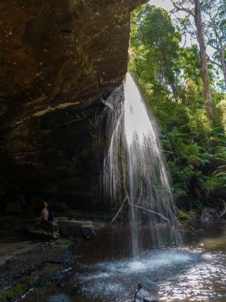Stunning waterfall in a forest escape 