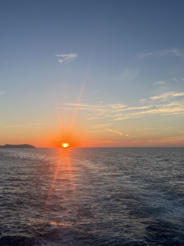 Beautiful sunset on a boat 🥂☀️🫶🙏