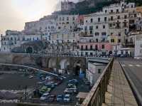 Walking from Minori to Amalfi along the coast 