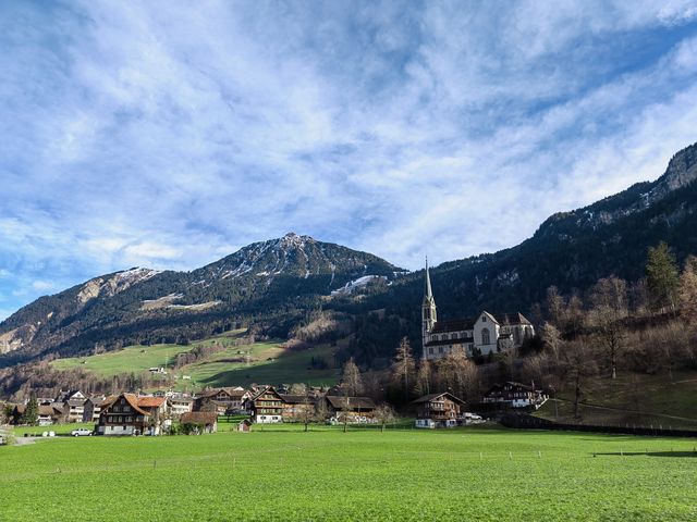 Switzerland's must-visit destination - the town of Lauterbrunnen.