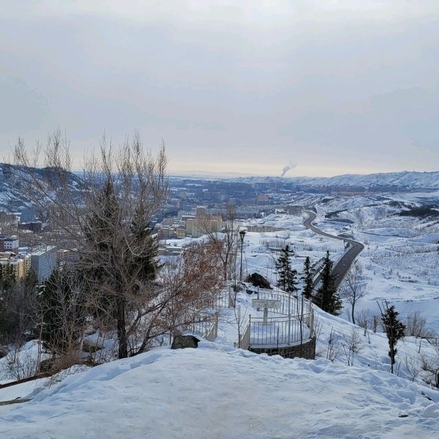 Hiking to a mountain in Altay city (west)