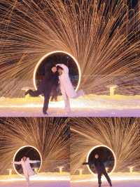 打卡雪謠居客棧拍最美煙花照片