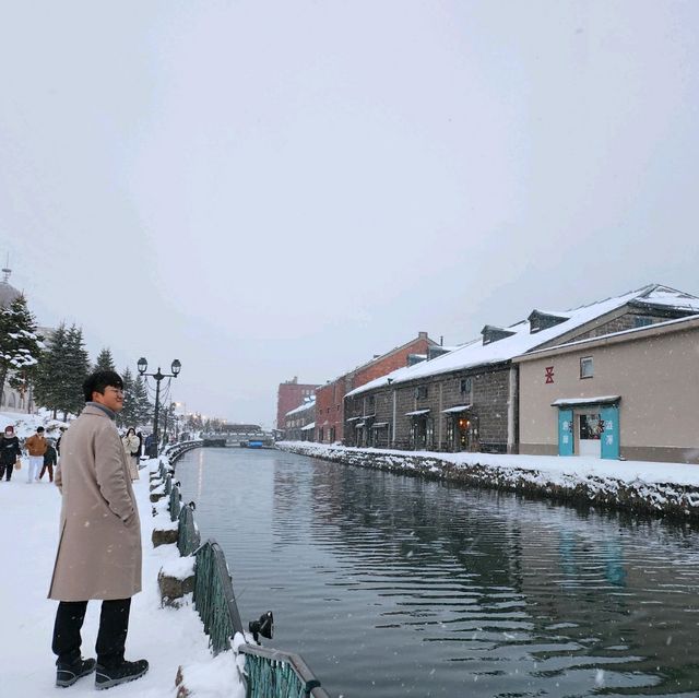낭만적인 겨울풍경의 오타루 운하