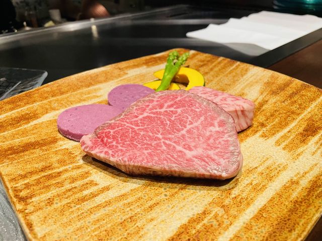 宮古牛を鉄板焼きでいただきました🍽️