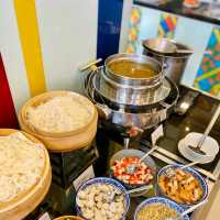Hearty breakfast spread