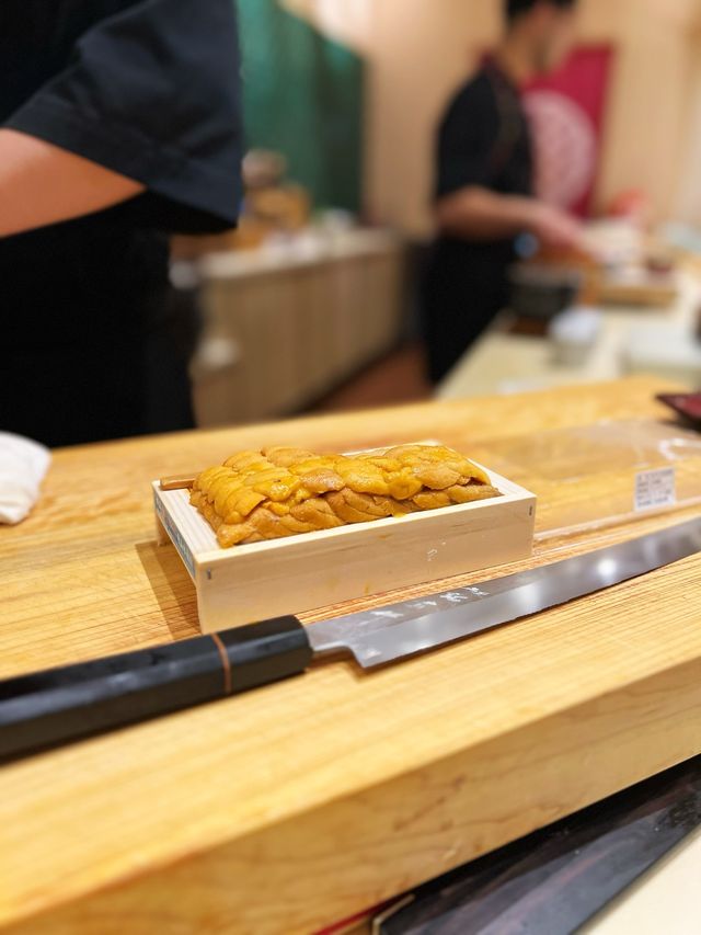 「鮨燐」尖沙咀鮨店，晚市套餐有沙律、麵豉湯同甜品柚子雪芭