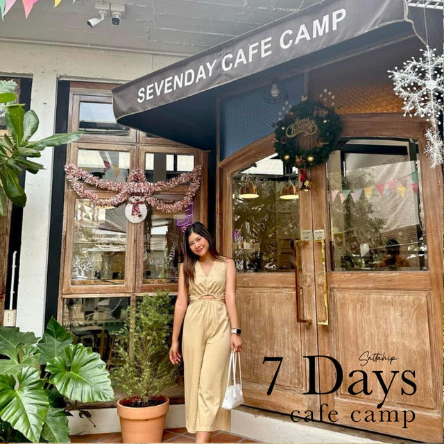 7 Days Cafe Camp 🏕️🌿 #คาเฟ่ในสวน #คาเฟ่สัตหีบ