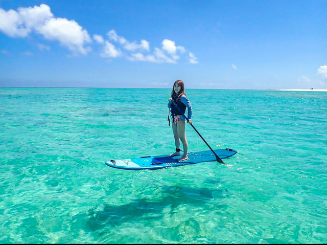 【沖縄 久米島】まるで浮いているように見える😳 はての浜  奇跡の絶景💎.◌*！