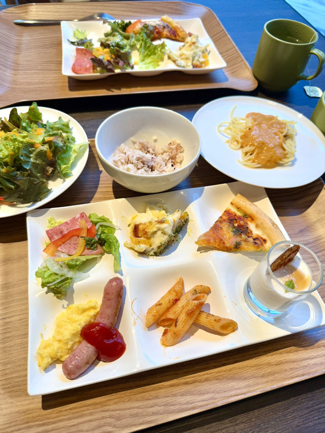 Breakfast buffet with Hokkaido ingredients🌽