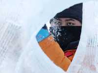 Ice carvers from China, Russia, and Mongolia 