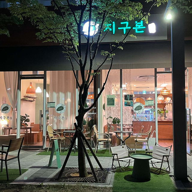 비건 맛집😍🍑인천 송도 카페 지구본 