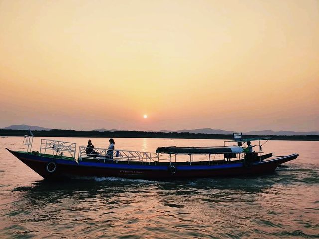 Golden Horizons: Chasing Sunset Dreams on the Irrawaddy River