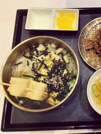 판교 현대 백화점 맛집, 국수와 고기를 함께 먹을 수 있는 온복비빔국수!