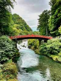 The vermillion Shinkyo Bridge, an icon of Nikko National Park