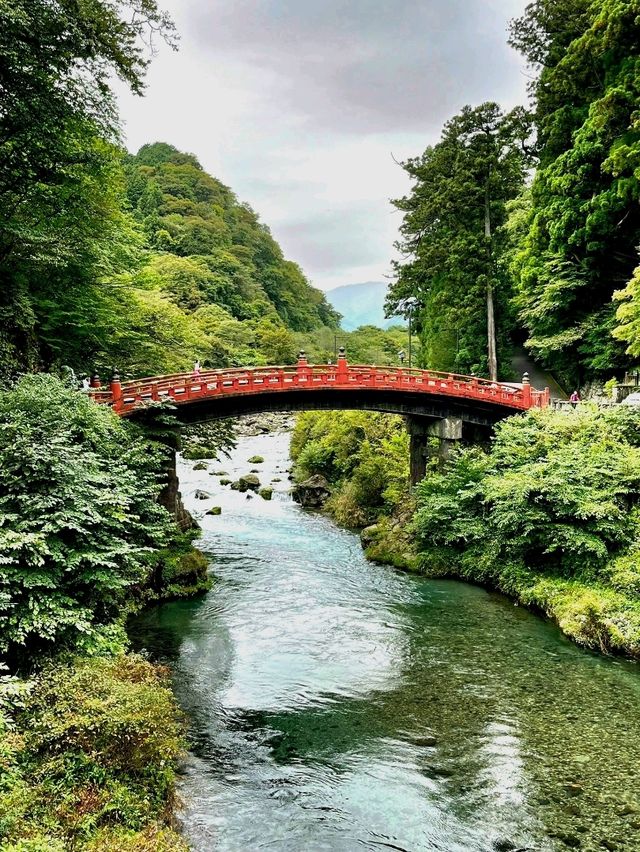 The vermillion Shinkyo Bridge, an icon of Nikko National Park