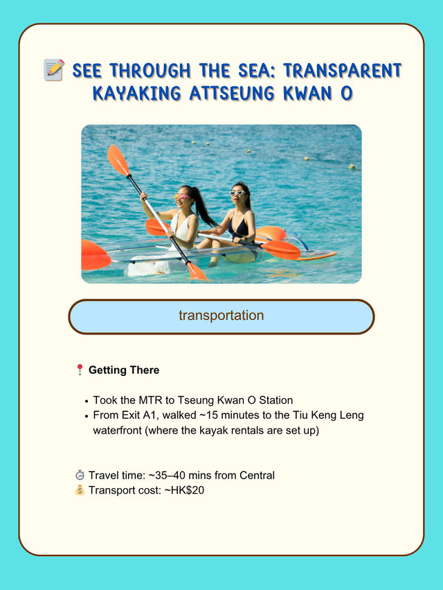 Transparent Kayaking at Tseung Kwan O 🙌