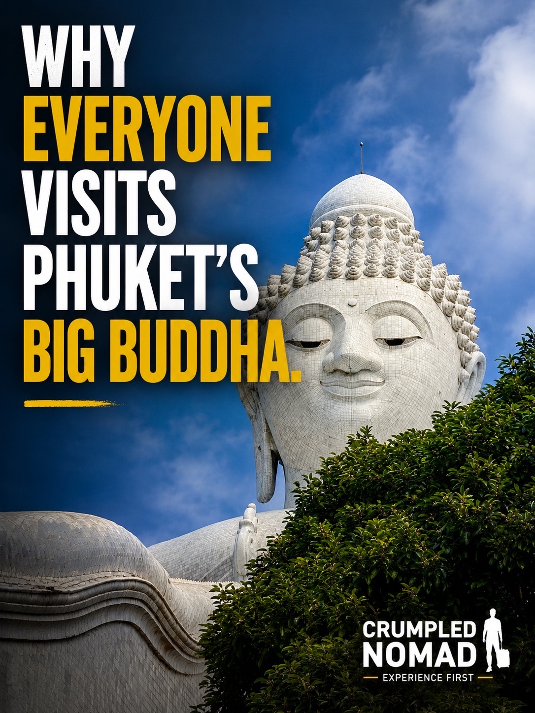 Everyone knows Phuket’s Big Buddha.

But not everyone experiences it the same way.

Many arrive, take a photo, and leave within minutes.

I found the drive up the hill just as memorable as the monument itself. Every bend revealed another view of the island, and by the time I reached the top, Phuket looked completely different from the beaches below.

Standing there, you don’t just see a famous landmark—you see how mountains, forests, neighbourhoods and coastlines come together to form the island.

Sometimes the most memorable places aren’t the ones that look the most impressive on social media.

They’re the ones that quietly change the way you see a destination.

Experience first. Always.

#crumplednomad #thailand #thailandtrip #phuket #phukettrip #phuketprovince #phuketprovincetrip #bigbuddha #traveltips #asiatravel #experiencefirst