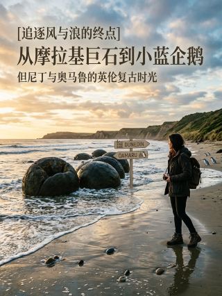 【追逐風與浪的終點】從摩拉基巨石到小藍企鵝，但尼丁與奧馬魯的英倫復古時光