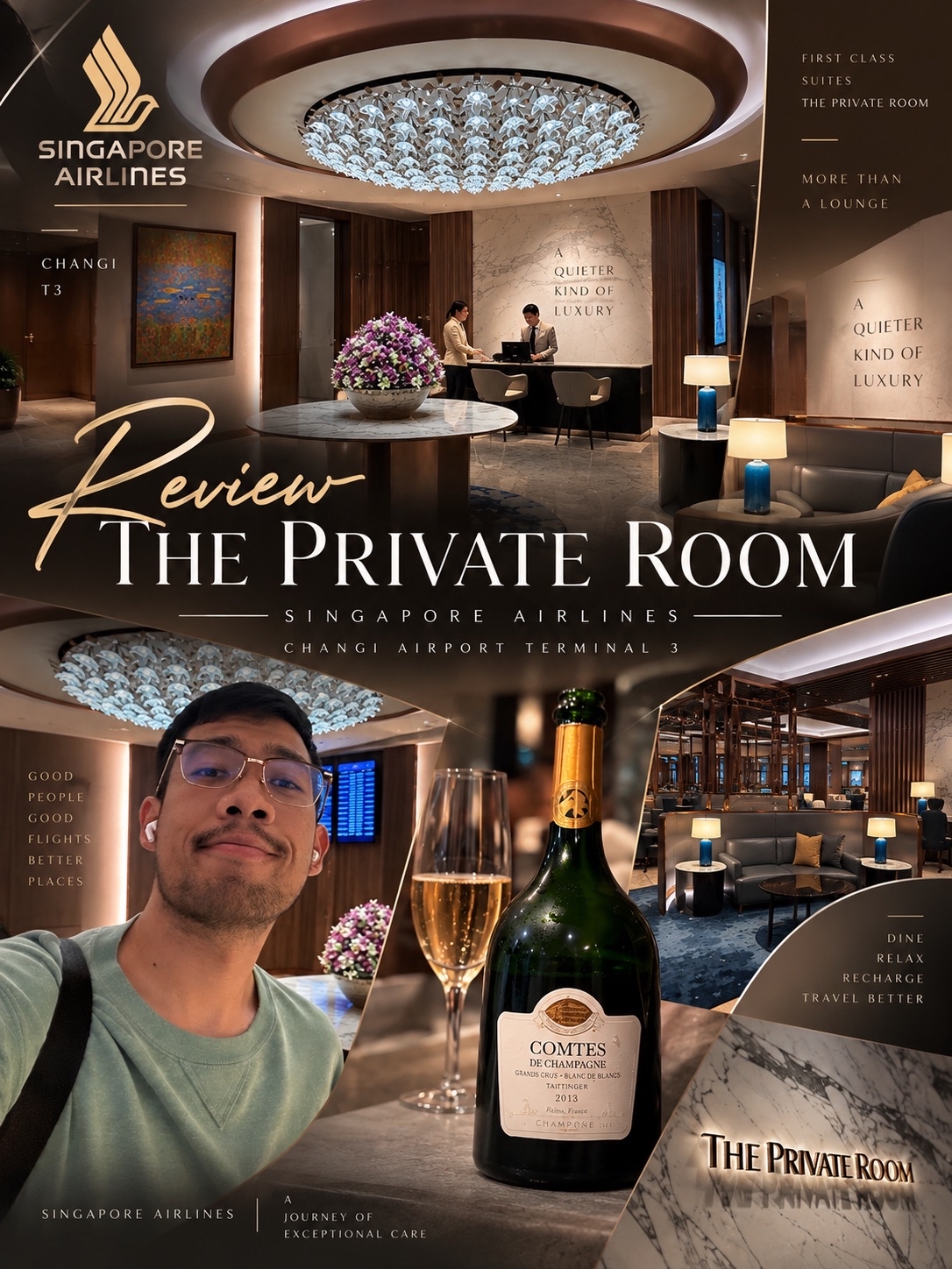 ✈️🇸🇬รีวิว ที่สุดของ SQ - THE PRIVATE ROOM Singapore Airlines First Class & Suites Lounge 😇