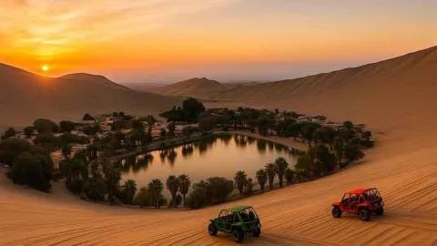 🏜️ Huacachina, Peru — A Hidden Oasis Surrounded by Golden Sand Dunes! 🌴✨ — traveler post in Lima