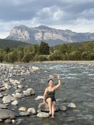 A little tent, a flowing river, and nowhere else to be.