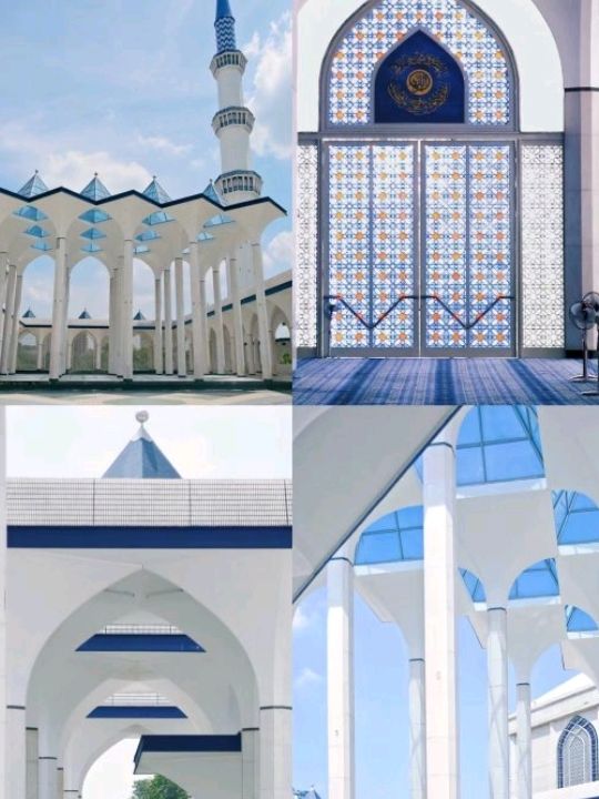 Peaceful Blue Mosque in Malaysia 🇲🇾♥️