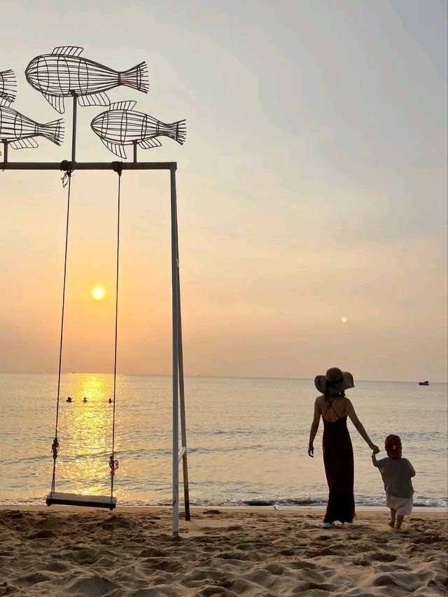 Sanato Beach Swing and Sunset❤️✨🥰