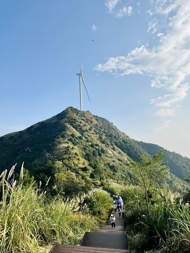 南寧賓陽0元打卡名山生態旅遊區的日落山景。