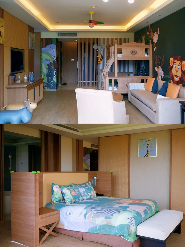 海陵島遛娃天花板！窗外海藍到以為在國外