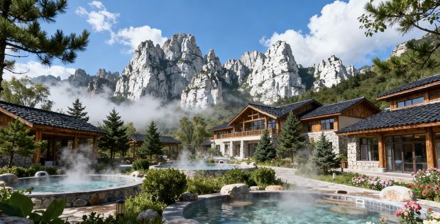 冬季必打卡！保定淶源白石山溫泉度假區玩雪+泡湯攻略