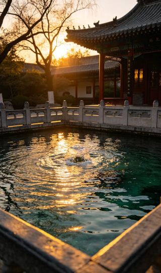 Sunset exclusive views! The enchanting evening atmosphere at Dongma Bay and Plum Blossom Spring in Mingshui Ancient City
