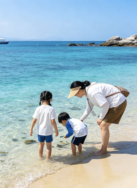 海辺の子供 国慶節に子供連れで「逆張り」旅行、一万回おすすめしたい陵水の海辺の