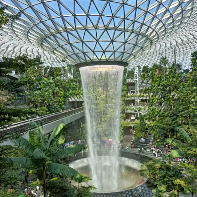 Beautiful indoor waterfall