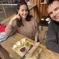 Delicious cheese and beer at Bruny Island 
